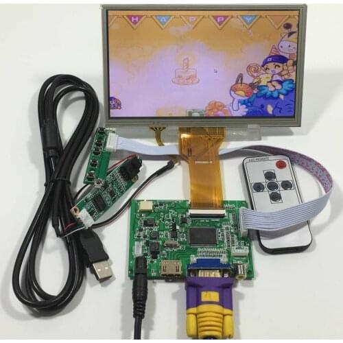 HD MI VGA 2AV LCD Driver Board VS-TY2662-V2+7" AT070TN92 AT070TN93 800x480 LCD Screen+Touch Panel
