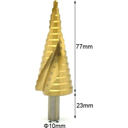 Free shipping 1pcs 4-32mm Pagoda Drill Triangle screw drill HSS Power Tools Spiral Grooved Metal Steel Step Drill Bit