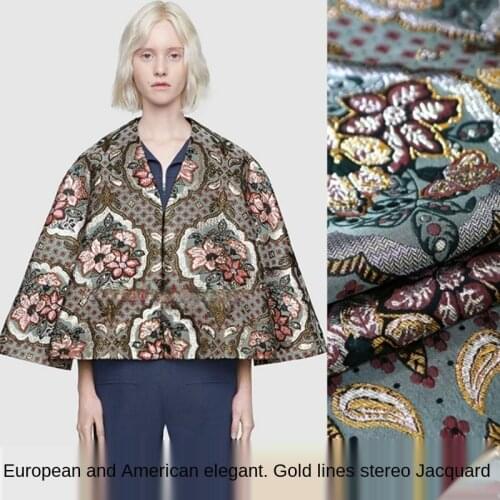 Spring and autumn three-dimensional embossed gold yarn yarn-dyed jacquard fabric, sewing fabric factory shop is not out of stock