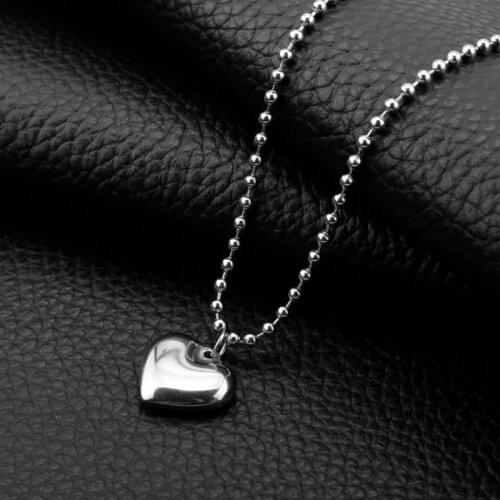 Vintage Couple Necklace Heart Love Necklaces цепь на шею Accessories For Women Neck Pendants Women Aesthetic Female Necklace