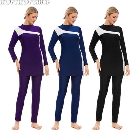 Muslim Women Swimwear Summer Plus Size Full Cover Beach Swimming Bathing Costumes Islamic Modesty Swimsuit Maxi Burkinis Suit