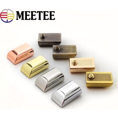 10/50pcs 9mm Bag Metal Zipper Decoration End Clip Buckle Cord Stopper Screws Handbag Strap Tail Clasp DIY Hardware Accessories