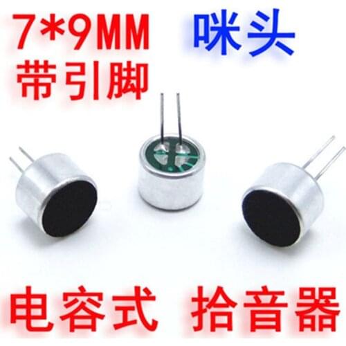 10pcs 9x7mm 9767 Microphone Electret Microphone with 2 pin pick-up