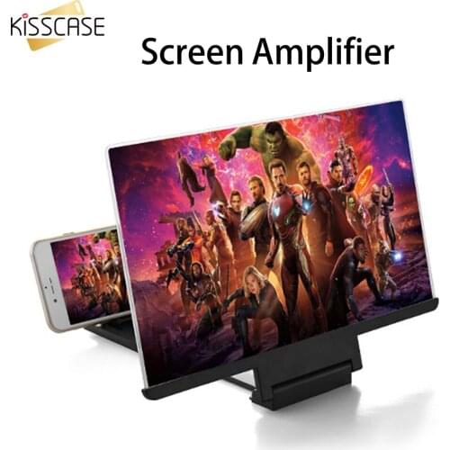 12 Inch Screen Magnifier 3D Video Amplifying Projector Desktop Stand Bracket Phone Holder Eye Protection HD Amplifier Expander
