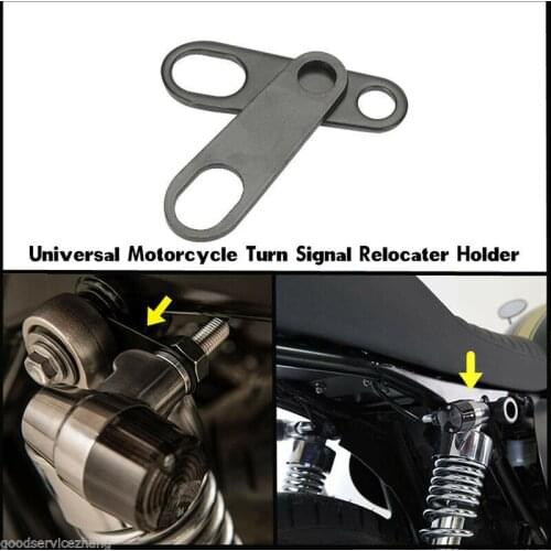 2Pcs Motorcycle Turn Signal Light Mount Brackets Fork Ear Clamps Cafe Racer