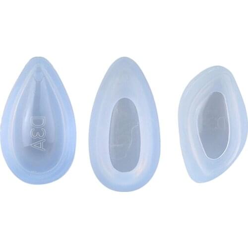 3pcs Water Drop Shape Pendants Charms Silicone Molds with Hole for Jewelry Making