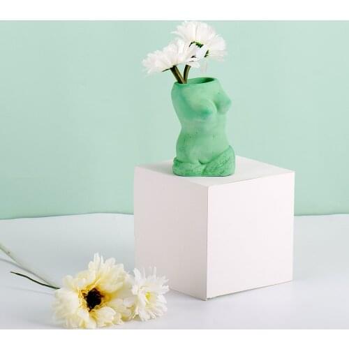 Silicone Mold Concrete Human Body Planter Cement Mould Handmade Craft Flower Pot Making Tool