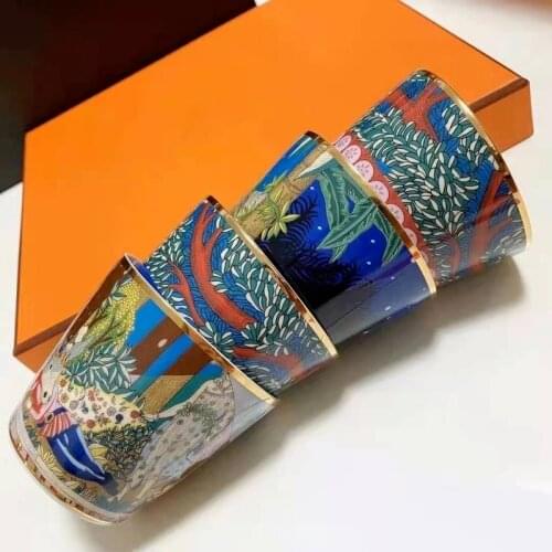 4 Pcs/Set Top Grade Ceramic Mug Coffee Tea Milk Drinking Cups with Handle Coffee Mug for Office Novelty Gift with Original Box