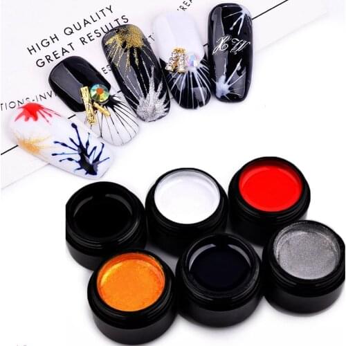 5ml/box Nail Art Painting Wire Drawing Gel Spider Line Pulling Silk Lacquer Varnish UV Gel Nail Polish Manicure Nail Decor Tool