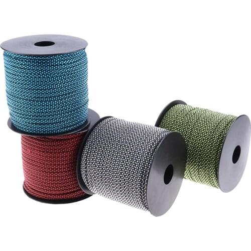 50m Reflective Guyline Tent Rope Runners Fluorescent Green Guy Line Cord Paracord Outdoor Camping Hiking Tent Accessories