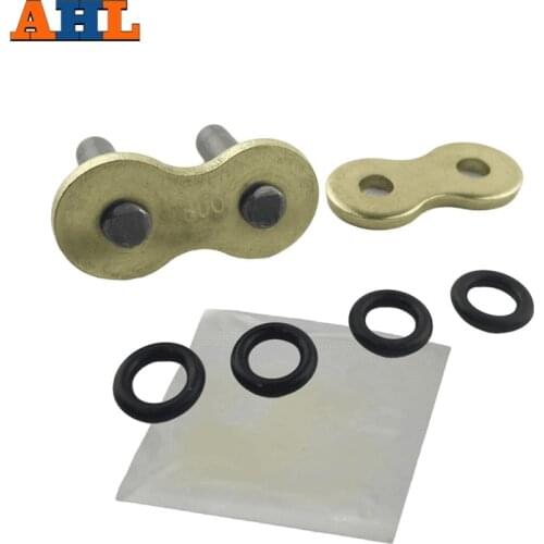 AHL Motorcycle Drive Chain O-Ring O Ring 428 Gold Chain Master Joint Links Clip For Dirt Bike Road Motor Connector lock