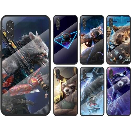Marvel Rocket Raccoon Bear For Samsung Galaxy A91 A81 A72 A71 A52 A51 A41 A31 A21S A11 A01 Tempered Glass Cover Phone Case