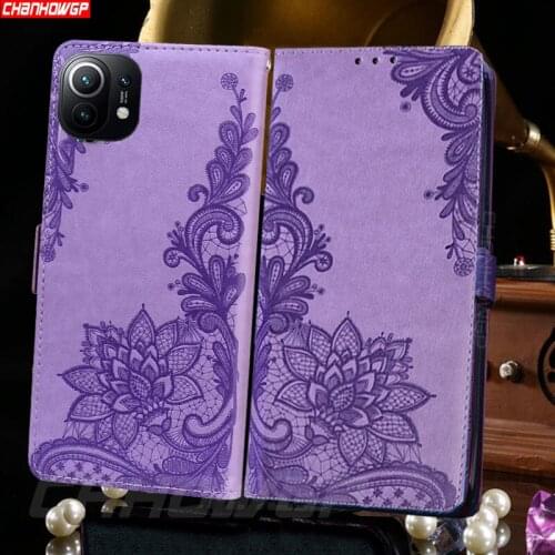 For Xiaomi Mi 11 Lite Case 3D Lace Flower Magnetic Wallet Leather Flip Book Cover For Xiaomi Mi 11 Lite 5G Mi11 Phone Cases