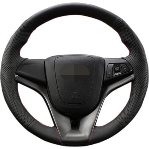 Black Steering Wheel Cover Hand-Stitched Soft Artificial Leather For Chevrolet Cruze 2009-2014 Aveo 2011-2014 Holden Cruze2010