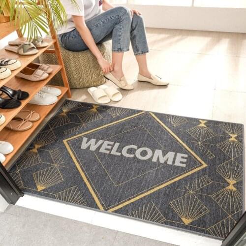 Home Decorative Door Mat Carpet Indoor Outdoor Doormat Polyester Embroidered Printed Waterproof Non Slip Floor Mats Rugs