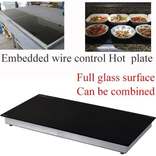 SCHOTT Glass Embedded Wire Control Hot Plate can be combined Intelligent Rectangular buffet electric heating plate Warming board
