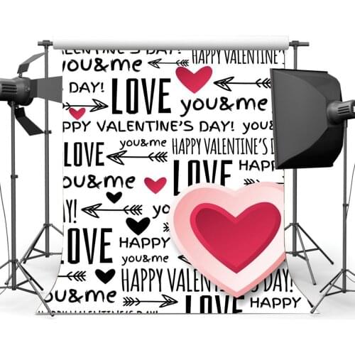 Happy Valentines Day Backdrop Sweet Hearts Love You and Me Cupids Arrow Romantic Wallpaper Photography Background