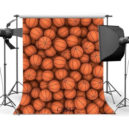 Photography Backdrops Sports Theme Basketball Seamless Newborn Baby Kids Children Boys Birthday Portraits Background