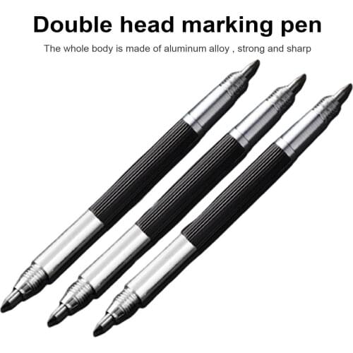 Dual Heads Alloy Engraving Pen Glass Ceramics Steel Tungsten Carbide Portable Easy To Use Durable Scriber