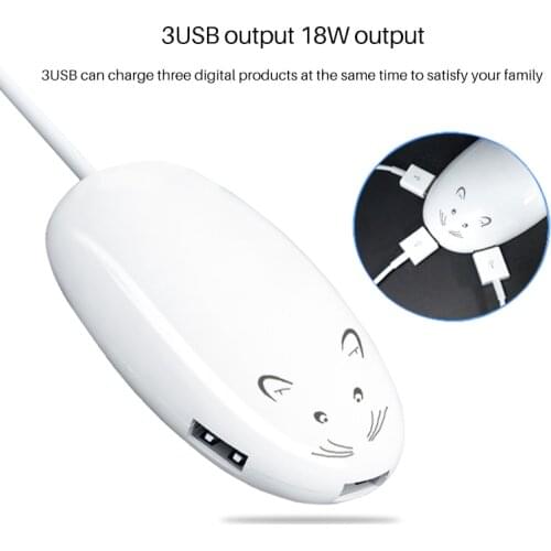 Creative mouse-shaped 3-port USB smart charger universal battery charger for mobile phones tablets
