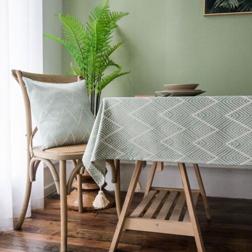 Wave Triangle Jacquard Table Cloth Modern Simple Washable Rectangular Tablecloths Geometric Pattern Home Decor Table Cover