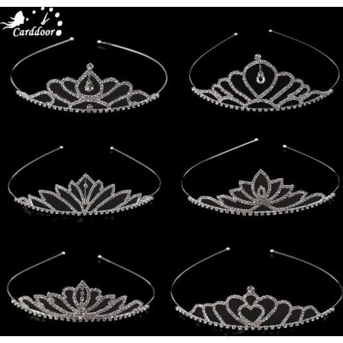 Carddoor Fashion Wedding Crown Bride Headdress Rhinestone Jewelry Children Headband Wedding Love Crystal Hair Accessories
