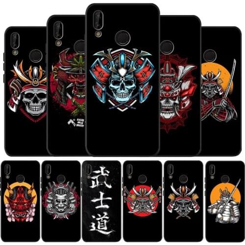 Japan The Samurai Ninja Black Silicone Soft Phone Case For Huawei 40 30 20 10 9 Lite Pro P smart 2019 Y6 Y6 Prime2019 Y9 2018