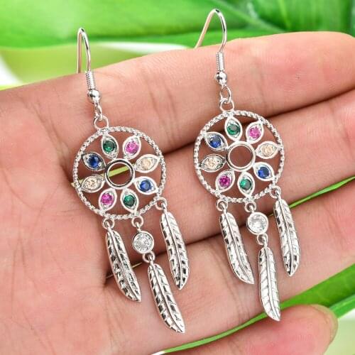 2020 new fashion long round hanging leaf ear hook accessories female/girl sweet romantic jewelry earrings ER-348