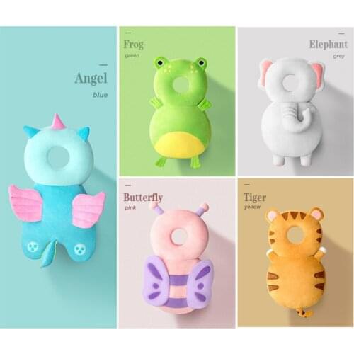 Newborn Toddler Baby Head Protection Pad Cushion Headrest Cartoon Soft Security Pillows Angel Butterfly Backpack Fall Protection