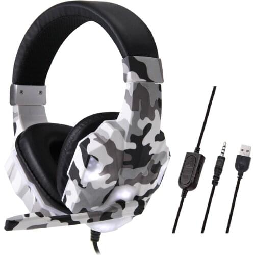 Wired Gaming Headset With Mic 3D Stereo Sound Headphone LED Light Professional Computer Headset For PS4 For Xbox One For Switch