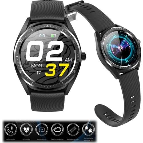 Round Screen Smart Watch Fitness Tracker Heart Rate Monitor Wristwatch Messages Call Reminder for iPhone Samsung A9 A8 A7 LG HTC