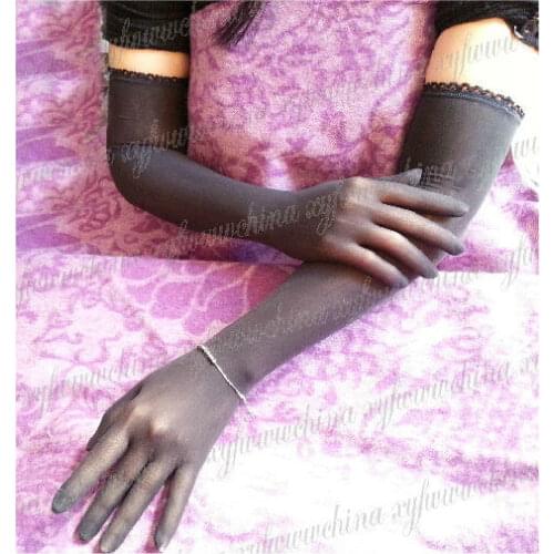 SW11A008 20D Seamless velvet long hosiery gloves 3 colors optional