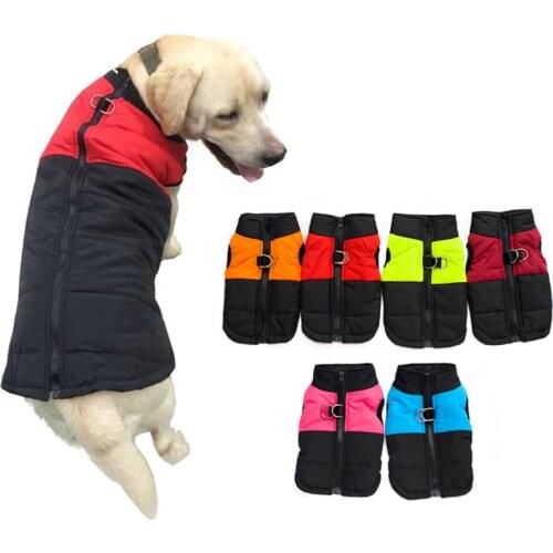Winter Pet Dog Clothes Warm Big Dog Coat Puppy Clothing Waterproof Pet Vest Jacket For Small Medium Large Dogs Golden Retriever