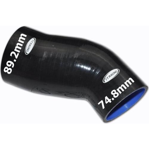 TT1838BK- Silicone Airbox Hose Pipe Fits Subaru Impreza WRX, STi V3/4 ID 89mm & 76mm