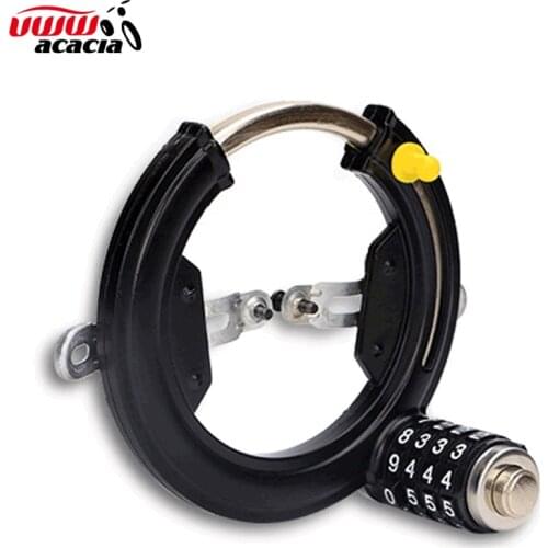Bicycle Locks Anti-Theft 4 Digital Password Lock Security Steel MTB Road Bike Bicycle Lock Black Cycle Lock Bicycle Accessory