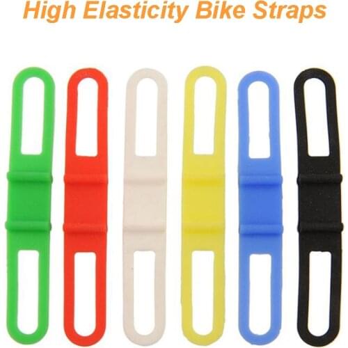 High Elasticity Bicycle Strap Mountain Road Bike Straps Silicone Torch Phone Flashlight Elastic Bandage Light Holder Accessories