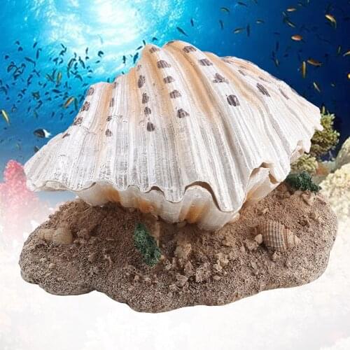 Shell Pearl Bubbler Decor Aquarium Decoration Artificial Coral Air Bubble Maker Fish Tank Ornament Aquarium Ornaments