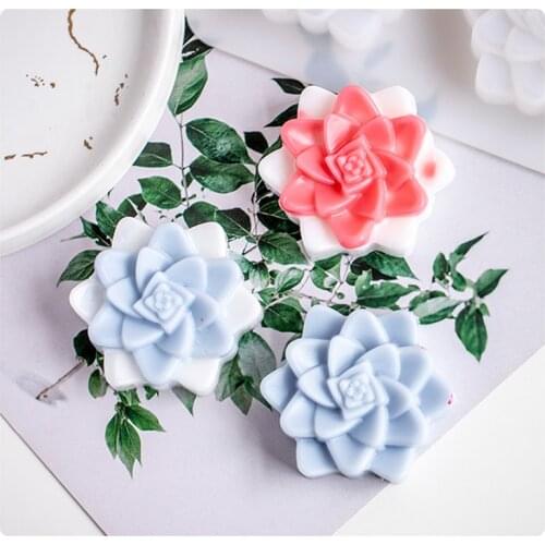 3d Flower Handmade Soap Silicone Mold DIY Soap Stome Mold Soap Making Supplies Cake Deco Tools Cake Chocolat Mold