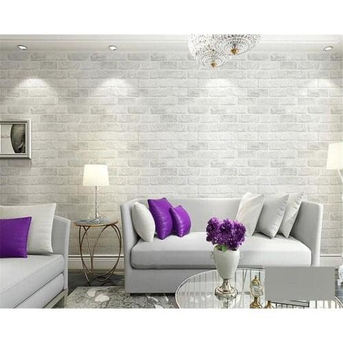 Beibehang Modern minimalist thick gray brick wallpapers for living room Barber hot pot 3D solid foam bricks 3d wallpaper behang