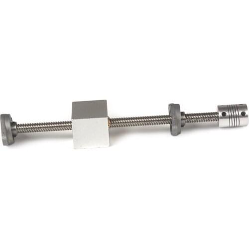 3D Printer Guide Rail Part T8 Lead Screw 20 25 30 35 40 45 50cm Horizontal 8mm Lead Screw Rod KFL08 Bracket Coupler Nut Seat