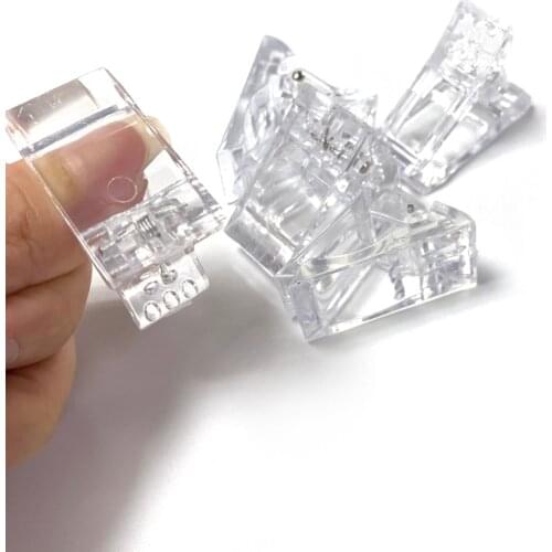 5pcs clear acrylic nail clips Quick Building Poly UV Builder Gel Assistant Tool poly nail gel nail forms gelnagels accessoires