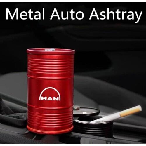 Automotive metal ashtray personality ashtray cigarette dustbin applicable to MAN TGX TGM TGA TGG Automotive ashtray accessories