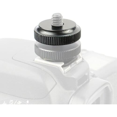 BGNing Hot Shoe Mount Metal Lock Nut Screw Mount Adapter for 1/4" 3/8 5/8 -27 Thread Screw DSLR Camera Tripod LED Video Light