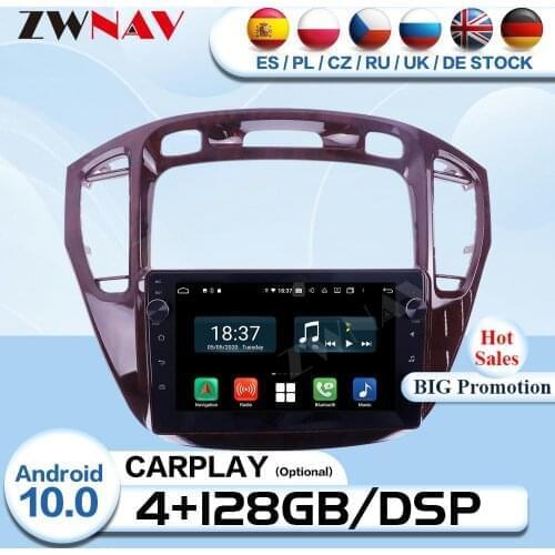 Carplay 2 Din Android For Toyota Highlander 2002 2003 2004 2005 2006 2007 2008 Radio Receiver Audio Stereo GPS Player Head Unit