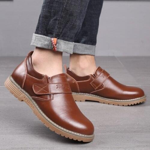 Genuine Leather Men Dress Shoes Casual Business Fashion Low Heel British Style Classic Slip-on Penny Loafers Zapatos De Hombre