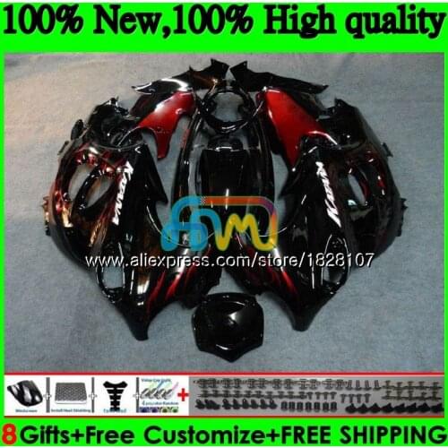 Body For SUZUKI KATANA GSXF 600 750 GSXF600 98 99 00 01 02 33BS.0 GSX750F GSXF750 1998 1999 2000 2001 2002 Fairing Red flames