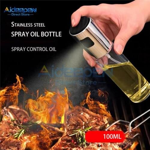 Kitchen Stainless Steel Olive Oil Sprayer Bottle Pump Oil Pot Leak-proof Grill BBQ Sprayer Oil Dispenser BBQ Cookware Tools