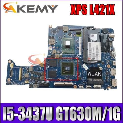 Akemy CN-0X4WPV X4WPV FOR Dell XPS L421X Laptop Motherboard QLM00 LA-7841P REV:1.0(A00) I5-3437U GT630M/1G Mainboard notbook pc