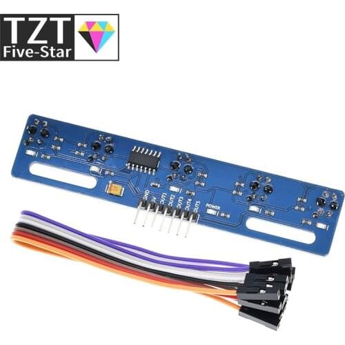 MH-ET LIVE 5 channel Infrared Reflective Sensor TCRT5000 KIT 5 way/road IR Photoelectric Switch Barrier Line Track Module