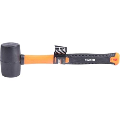 M89B Blow Hammer Mallet with Non-Marring Rubber Hammer Head Fiberglass Handle Rubber Grip Soft Blow Tasks without Damage